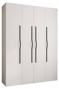 Armoire à portes battantes Como 2 Noir - Blanc - 180 x 50 cm