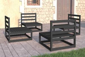 Garten-Lounge-Set (4-teilig) 3009867-1 Schwarz