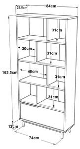 Bücherregal Fajaarire Weiß