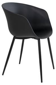 Chaise de jardin Rolino lot de 2 Noir - Matière plastique - 57 x 80 x 70 cm
