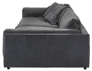 Big Sofa RAINA Anthrazit - Echtleder - Textil