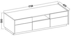 RTV Kabinett Mosby Beige - Braun - Holzwerkstoff - 173 x 50 x 40 cm