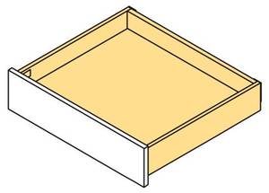 Vertex Schubladen-Kit für Küche und Grau - Metall - 58 x 8 x 53 cm