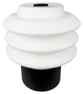 Tischlampe Diva aufladbar Schwarz - Glas Weiß