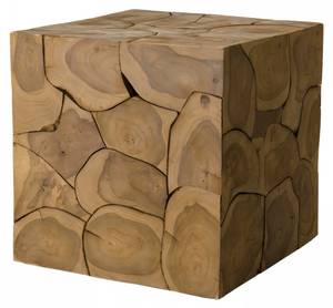 Cube nature en teck Marron - Bois massif - 40 x 40 x 40 cm