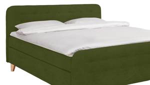 Nordic Box Boxspringbett TSV Gold - Olivgrün - Breite: 142 cm - H2