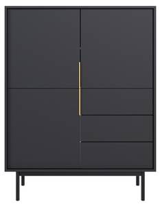 Sideboard Kreta Schwarz - 104 x 140 cm