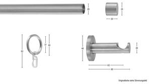 Gardinenstange Easy 1 lfg. Silber - Breite: 550 cm