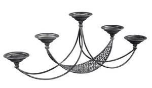 Chandelier Zicca Gris - Métal - 11 x 27 x 74 cm