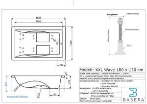 BASIC Indoor Whirlpool XXL Wave 130 x 180 cm