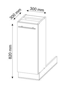 Regalinselschrank Fame-Line Anthrazit - Breite: 30 cm