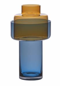 Vase en verre H31cm Aura Bleu