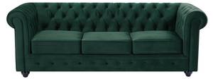 Canapé CHESTERFIELD Vert - Profondeur : 205 cm