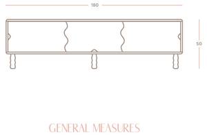 TV-Lowboard Malaret Massivholz - Holzart/Dekor - 180 x 50 x 35 cm