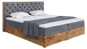 Boxspringbett Lofty 3 Dunkelgrau - Breite: 209 cm - H4