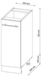 Apothekerschrank Fame-Line 36467 Hochglanz Anthrazit - Weiß