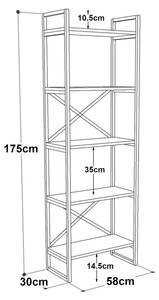 Étagère autoportante Vesanto Largeur : 58 cm