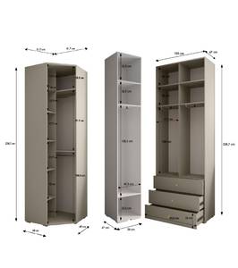 Garderobe Inova 4 Z6 Gold - Grau