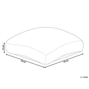 Coussin de sol JOARA Beige - Blanc - Fibres naturelles - 70 x 15 x 70 cm