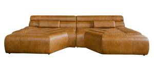 KAWOLA Big Sofa TARA Leder mit Kissen Braun