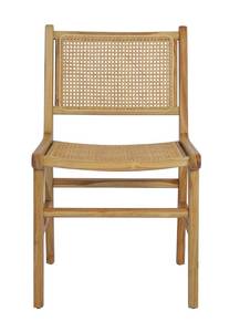 Lot de 2 chaises Basuki Marron - En partie en bois massif - 51 x 88 x 56 cm