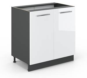 Meuble bas sous-évier Fame-Line 35534 Anthracite - Blanc brillant