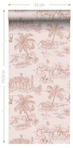 papier peint animaux de la jungle 7133 Rose foncé