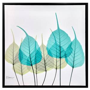 Tableau dessin feuilles 40x40 cm - LEAF En partie en bois massif - 40 x 40 x 4 cm