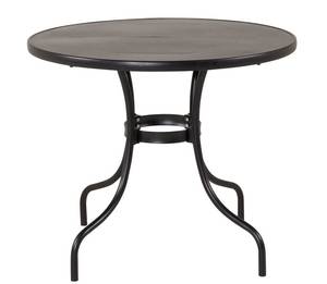 Nicke Table à manger, Ø90cm, Noir - Métal - 90 x 75 x 90 cm