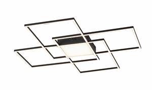 LED Deckenleuchte Q -ASMIN Smart Home Schwarz - Metall - 80 x 6 x 80 cm