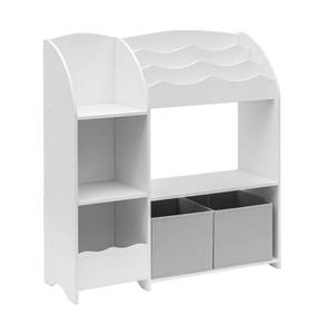 Étagère à jouets Serenoa Blanc - Bois manufacturé - 30 x 90 x 93 cm