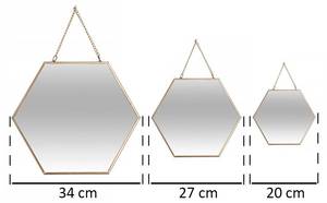 Dekorative Spiegel in Form von Sechseck 20 x 20 cm