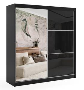 Kleiderschrank VIVI Schwarz - Breite: 200 cm