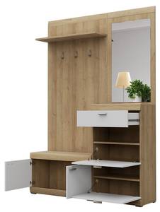 Garderobe-Set Stella Braun - Holzwerkstoff - 135 x 34 cm