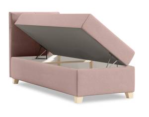 Einzelbett Boxspringbett Anter Mini Pink - Breite: 90 cm - Bettkasten links