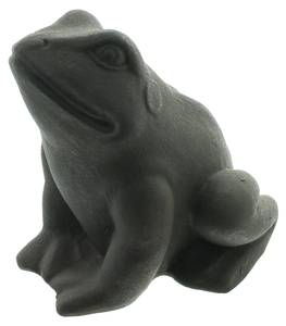 Figur Frosch Schwarz - Naturfaser - 8 x 17 x 12 cm