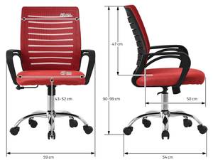 Bürostuhl mit Armlehnen Rot