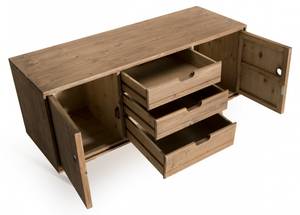 Buffet ANDREW Braun - Holz teilmassiv - 40 x 57 x 110 cm