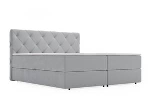 Boxspringbett NAPOLI Hellgrau - Breite: 145 cm