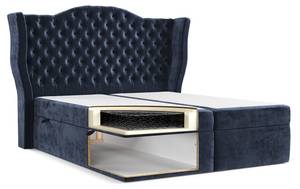 Boxspringbett Royal Blau - Breite: 140 cm