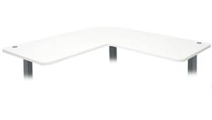 Tischplatte D40 für Eck-Schreibtisch Reinweiß - Weiß