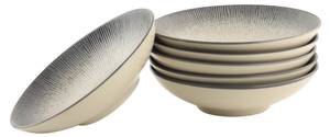 Tiefe Suppenteller Set 6 Personen Beige