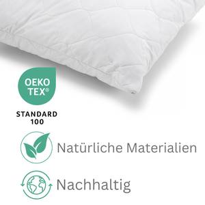 Kissen LUXURY SILK BEDDING, Seide Weiß - Textil - 50 x 18 x 70 cm