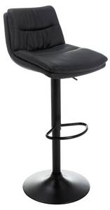 Tabouret de bar KADERINA Noir - Cuir synthétique - 52 x 106 x 41 cm