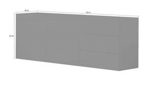 Kommode Nereo Grau - Holzwerkstoff - 40 x 36 x 170 cm