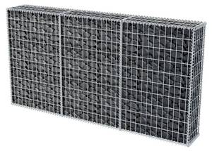 Gartenzaun DE781 Silber - Metall - 30 x 100 x 200 cm