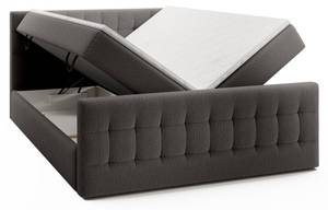 Boxspringbett Aviano Royal Grau - Breite: 142 cm