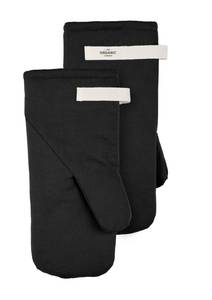 Ofenhandschuhe Oven Mitts Medium Schwarz - 14 x 31 cm