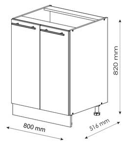 Spülenunterschrank Fame-Line 37988 Anthrazit - Grün - 80 x 51 cm