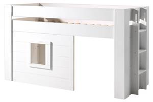 Lit mezzanine NOAH LB005 Blanc - Bois manufacturé - 96 x 120 x 214 cm